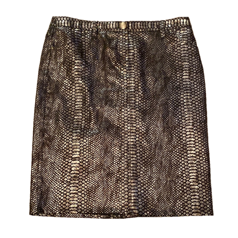 2/$18 Vintage Worth faux snakeskin fitted skirt size 10